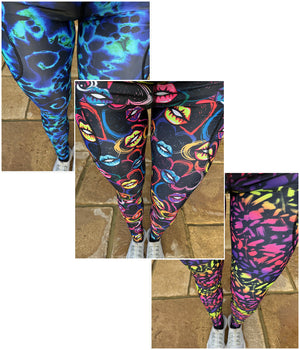 Sturdy By Design Abyss Lip Sync Sunset Strokes Leggings