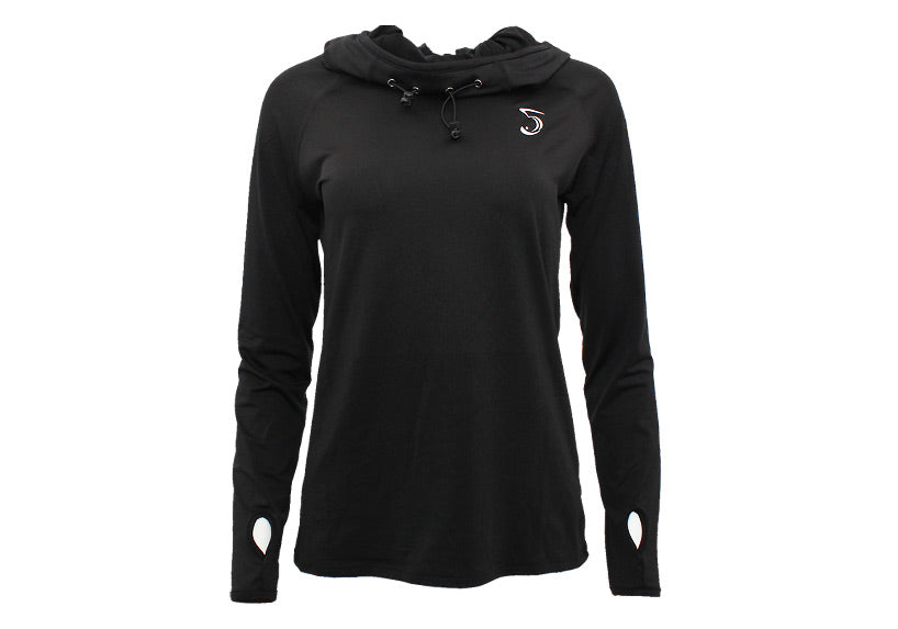 Black Cowl Neck Sweatshirt