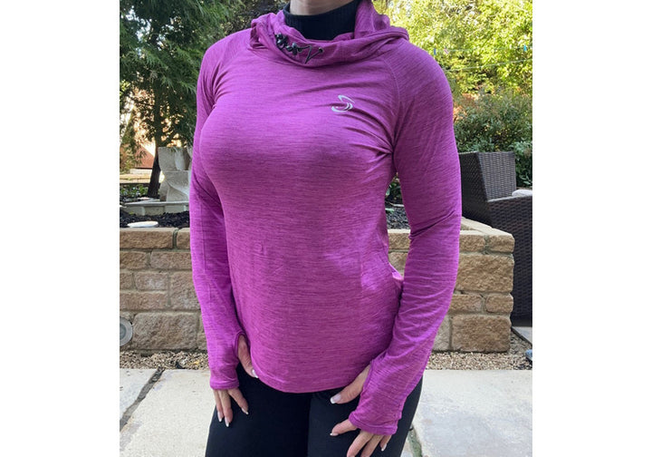 Raspberry Cowl Neck Sweatshirt