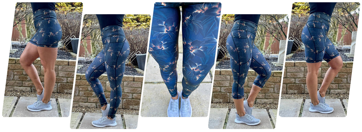 Sturdy By Design Midnight Blooms-leggings