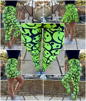 Sturdy By Design Neon Smiles Leggings