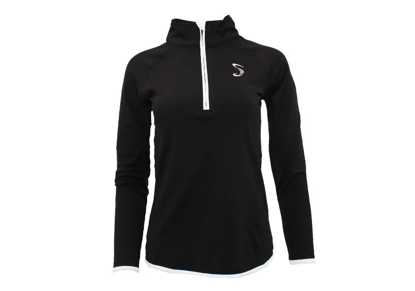 Sturdy By Design Black/White Sweatshirt with Half Zip