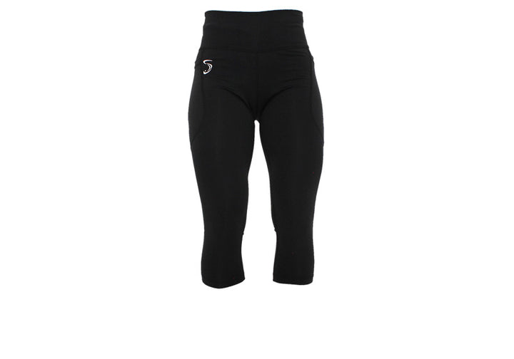 Capri Black Essentials Leggings with Thigh Pockets