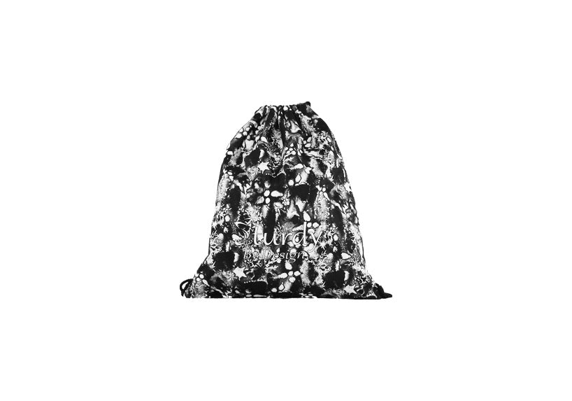 Black Ice Drawstring Bag