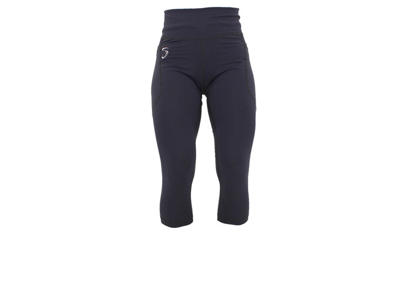 Capri Dark Grey Essentials Leggings with Thigh Pockets