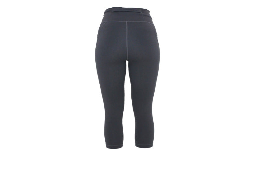 PRE ORDER Capri Dark Grey Premium Leggings with Pockets