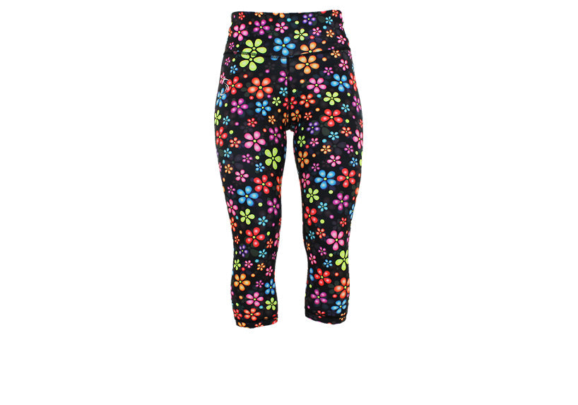 Capri Dazzling Daisies leggings with pockets