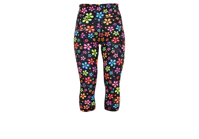 Capri Dazzling Daisies leggings with pockets