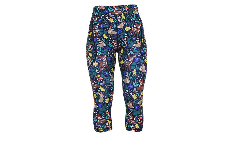 PRE ORDER Capri Fawn and Flora Leggings with pockets