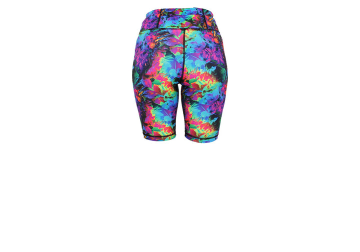 Fluorescent Flora Long Shorts with pockets