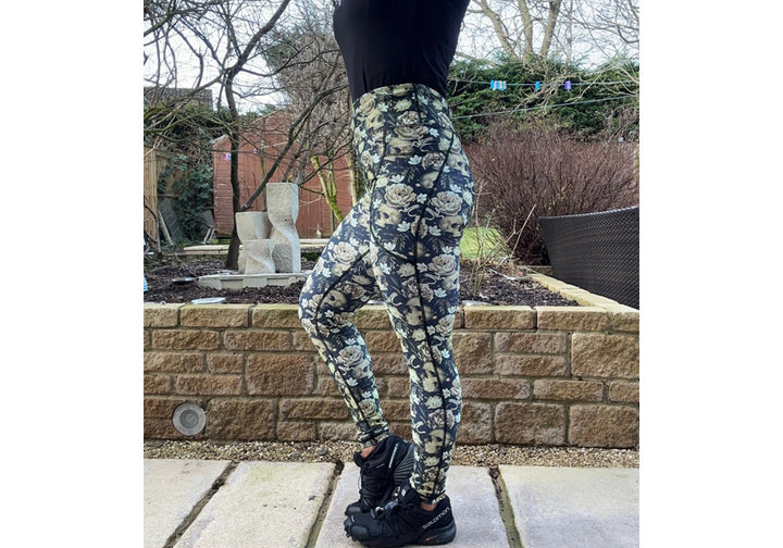 Gothic Garden leggings with pockets