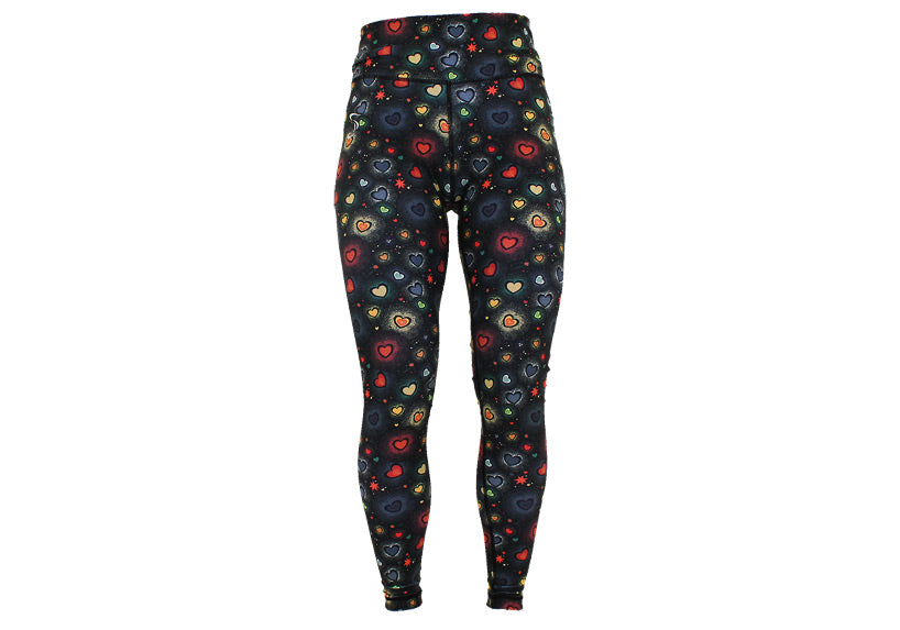 Winter Hazy Hearts Leggings with Pockets