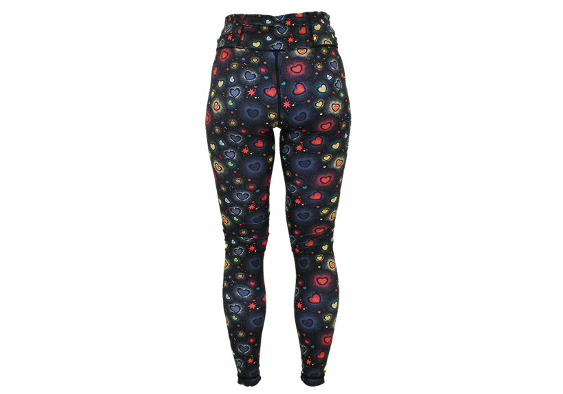 Winter Hazy Hearts Leggings with Pockets