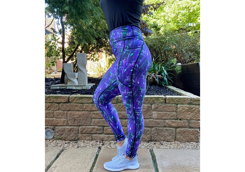 Indigo Whispers leggings with pockets