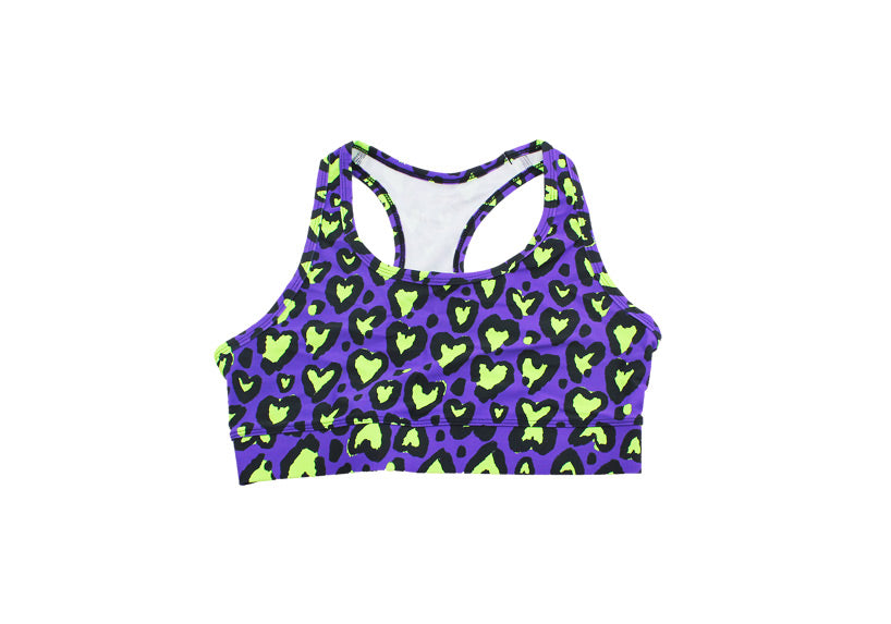 Love Leopard Lime Sports Bra