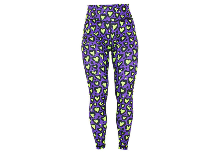 Love Leopard Lime leggings with pockets