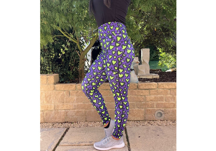 Love Leopard Lime leggings with pockets