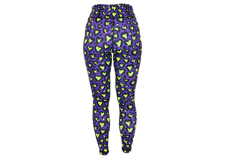 Love Leopard Lime leggings with pockets