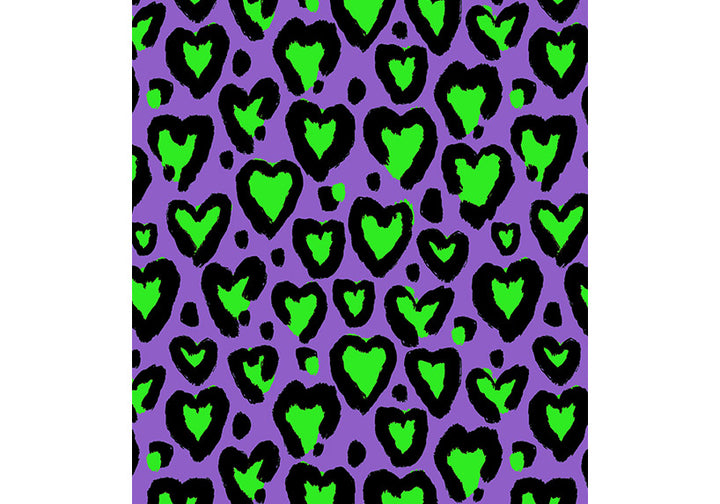 Love Leopard Lime Drawstring Bag