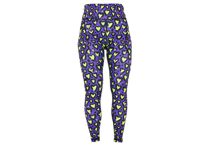 Love Leopard Lime leggings with pockets