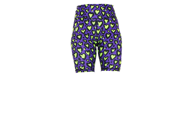 Love Leopard Lime Long Shorts with pockets