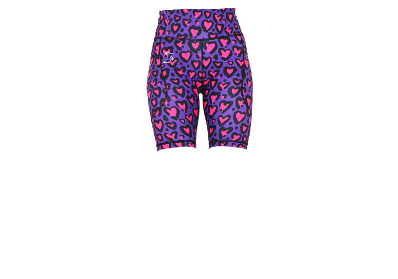 Love Leopard Pink Long Shorts with pockets