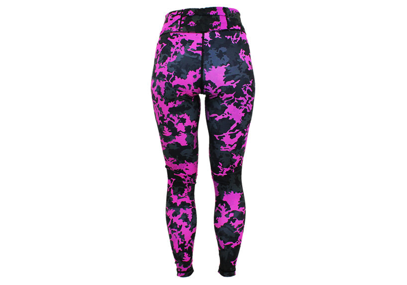 Magenta Camo leggings with pockets