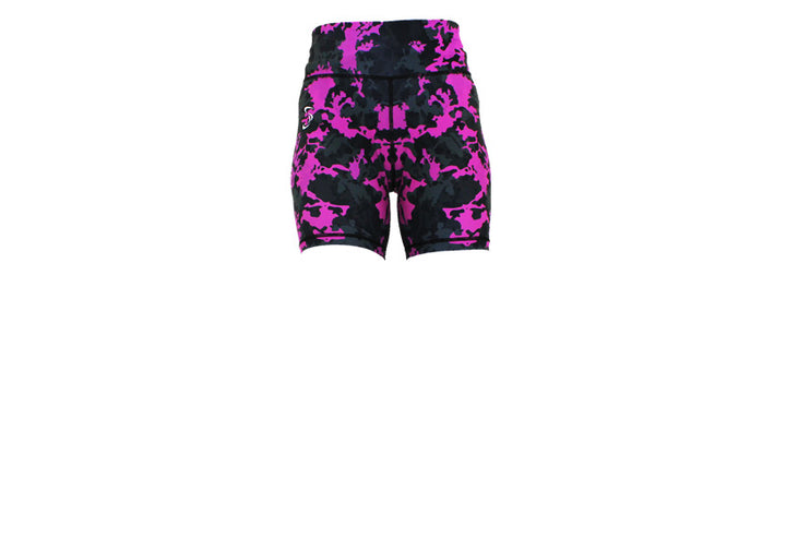 Magenta Camo Mid Shorts with pockets