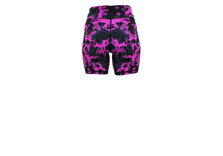 Magenta Camo Mid Shorts with pockets