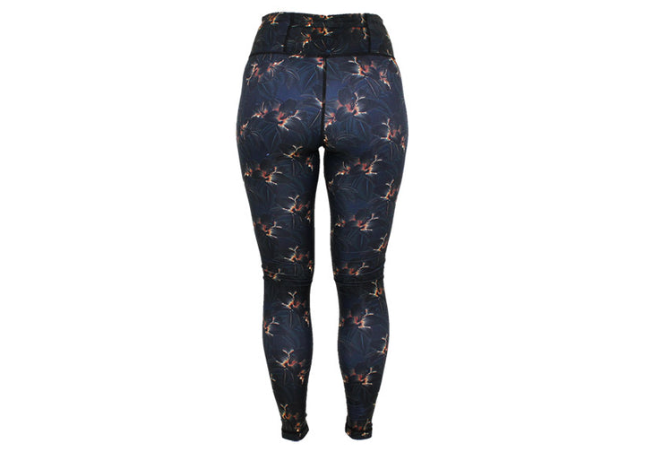 Winter Midnight Blooms Leggings with Pockets