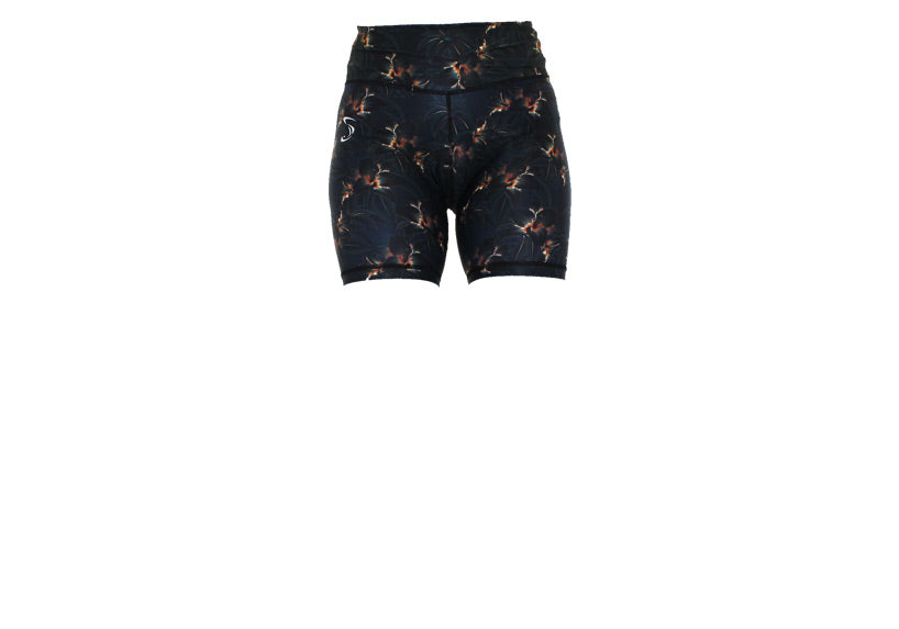 Midnight Blooms Mid Shorts with pockets