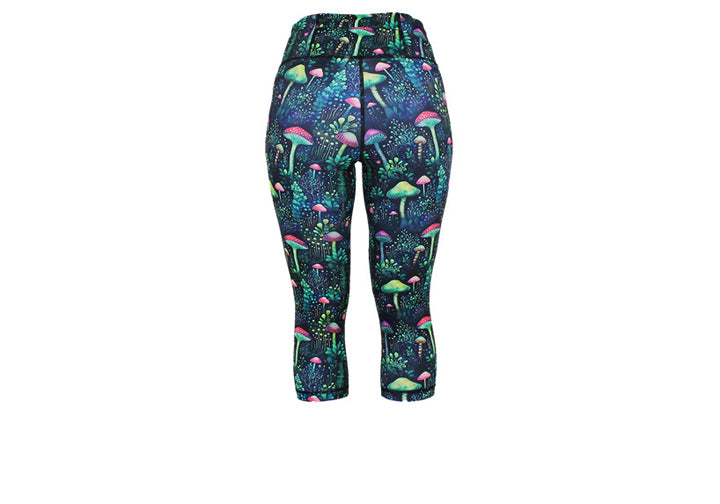 Capri Mushroom Magic Leggings with pockets