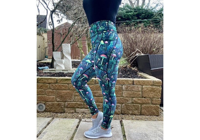 Mushroom Magic leggings with pockets