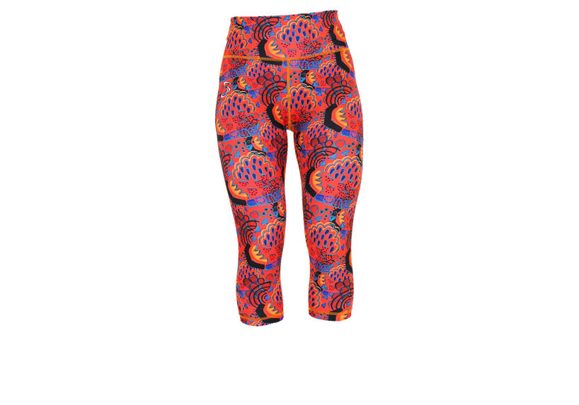 Capri Naranja Leggings with pockets