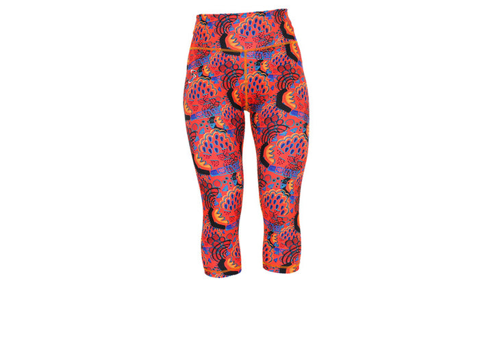 Capri Naranja Leggings with pockets