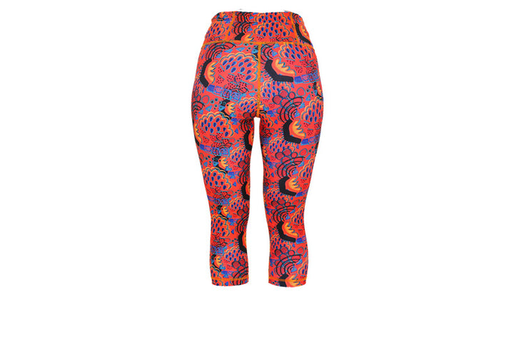 Capri Naranja Leggings with pockets