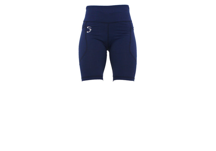 Navy Essentials Long Shorts with Thigh Pockets