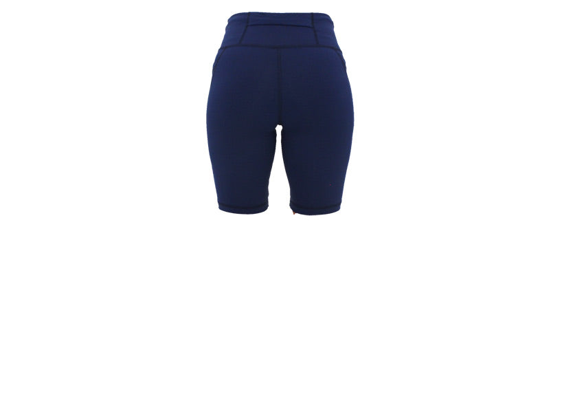 Navy Essentials Long Shorts with Thigh Pockets