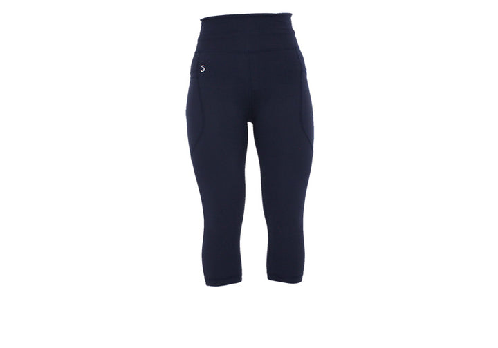 PRE ORDER Capri Navy Premium Leggings with Pockets