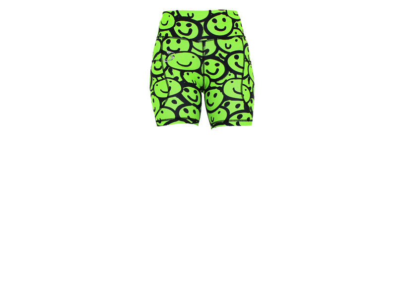 Neon Smiles Mid Shorts with pockets