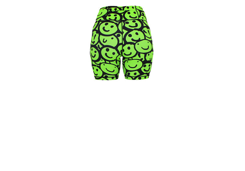 Neon Smiles Mid Shorts with pockets