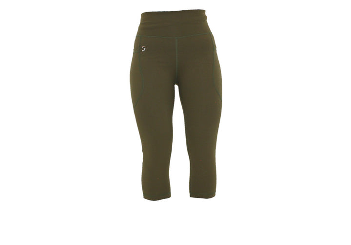 PRE ORDER Capri Olive Premium Leggings with Pockets