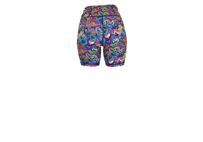 Painted Hearts Mid Shorts with pockets