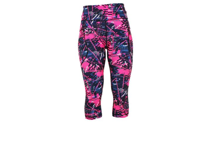 Capri Pink Punk leggings with pockets