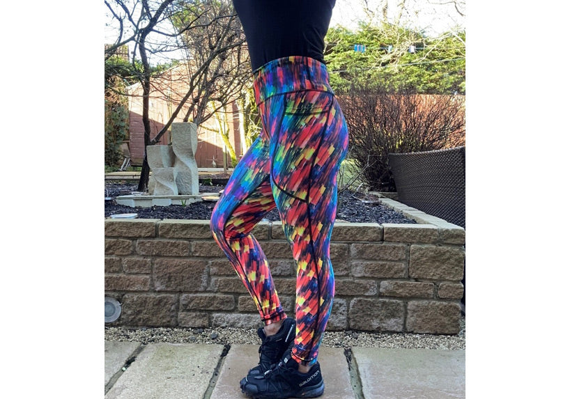 Rainbow Blitz leggings with pockets