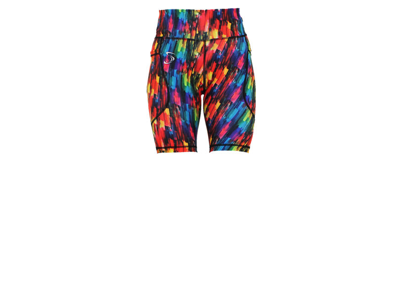 Rainbow Blitz Long Shorts with pockets