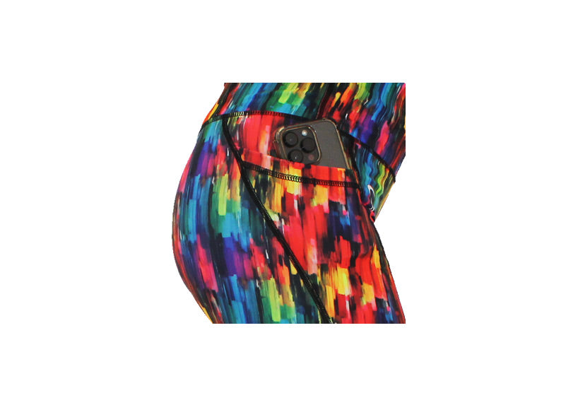 Rainbow Blitz Long Shorts with pockets