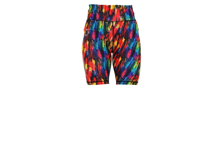 Rainbow Blitz Long Shorts with pockets