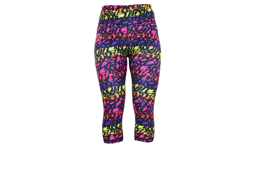 Capri Sunset Strokes Leggings with pockets