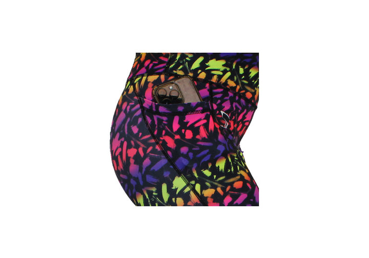 Capri Sunset Strokes Leggings with pockets